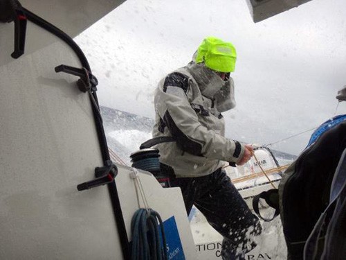 Conrad Coleman fights the elements - Global Ocean Race 2011-12 © Cessna Citation